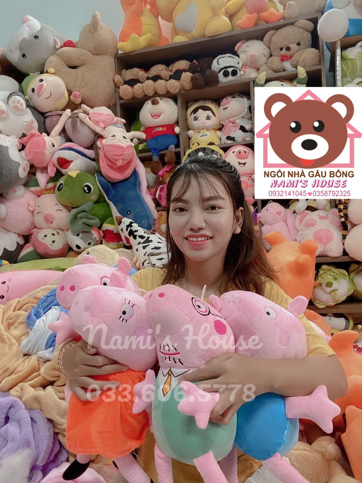 Gấu bông heo peppa 40cm hàng nhập xinh xắn
