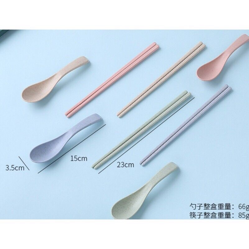 Đũa lúa mạch màu pastel siêu xinh an toàn