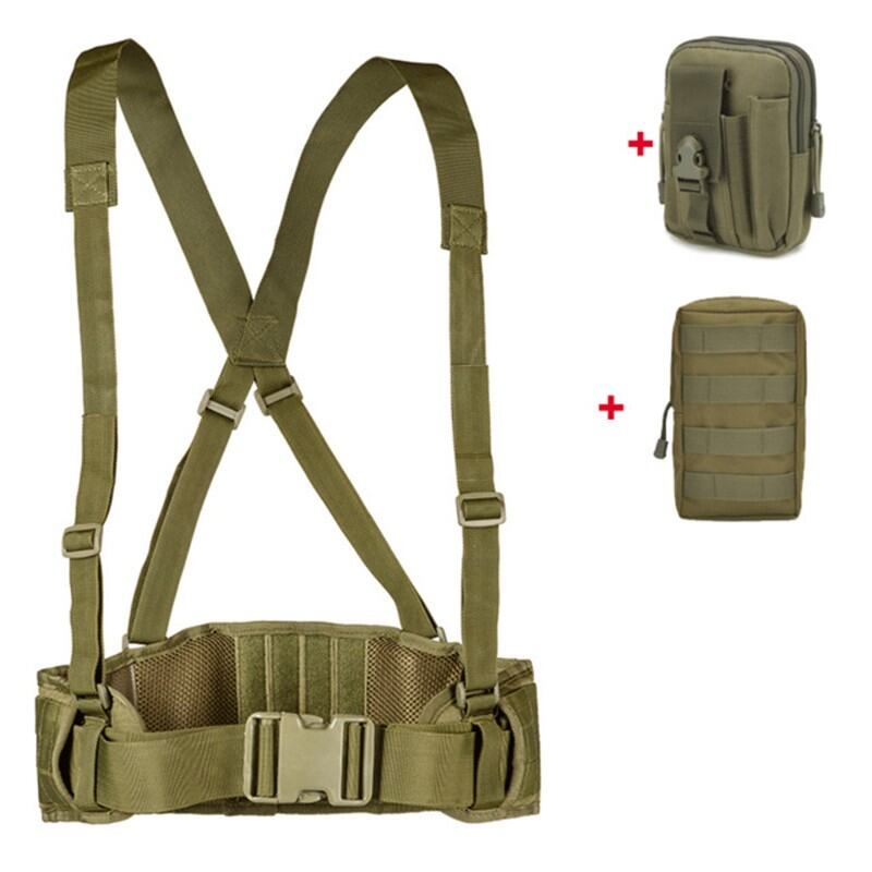 Quân Đội Chiến Thuật Quân Đội Molle Dây 1000D Nylon Hình Chữ H Có Thể Điều Chỉnh Đệm Mềm Trận Bụng Cho Bóng Sơn Chiến Đấu Unisex