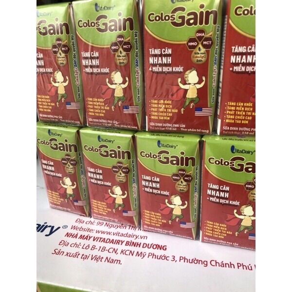Thùng 48 hộp sữa bột pha sẵn colosgain 110Ml