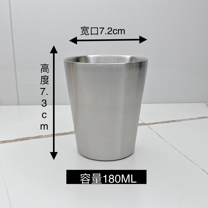 Cốc Inox Hai Lớp 304 Kiểu Hàn Quốc Cốc Uống Nước Chống Nóng Cốc Uống Bia Nướng Thịt Nhà Hàng Chống Rơi Cốc Uống Trà Khắc Chữ