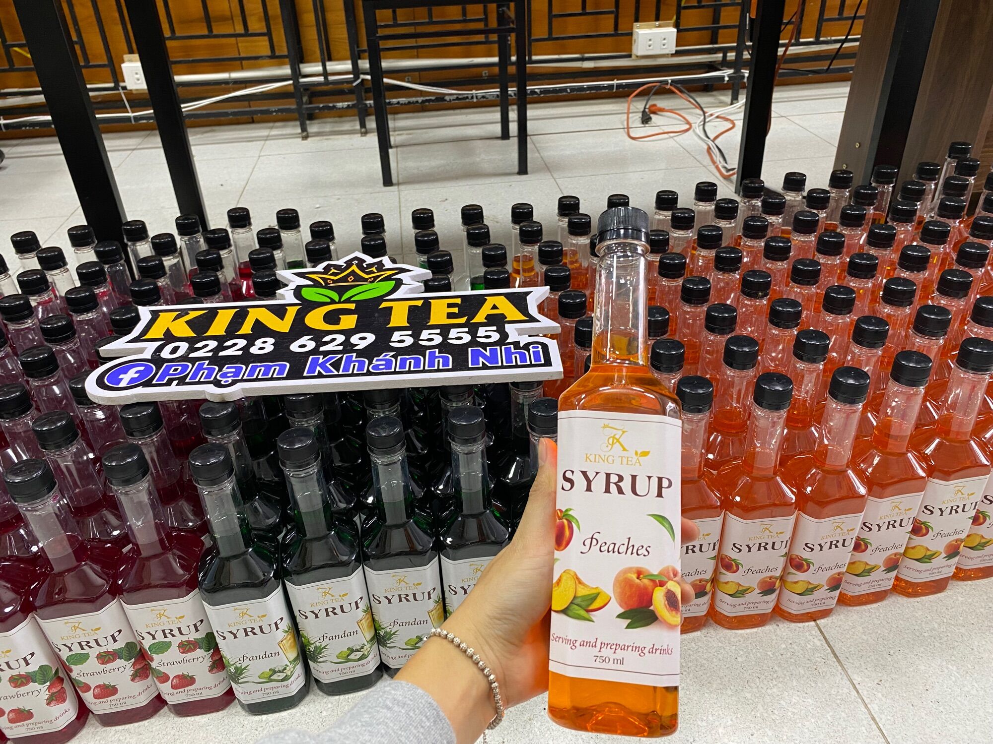 Siro Đào KingTea.XT (chai nhựa)- Chai 800ml
