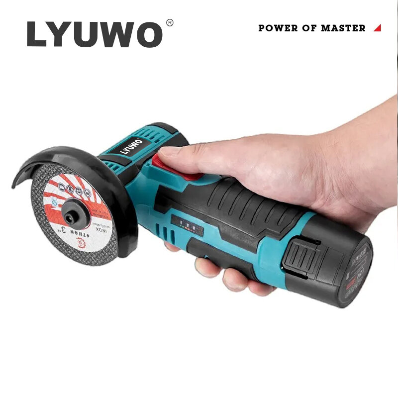 Lyuwo Máy Mài Góc Mini Sạc Điện Dụng Cụ Cầm Tay 16Cm * 10Cm * 5Cm Thương Mại Sản Xuất Máy Đánh Bóng chải Động Cơ