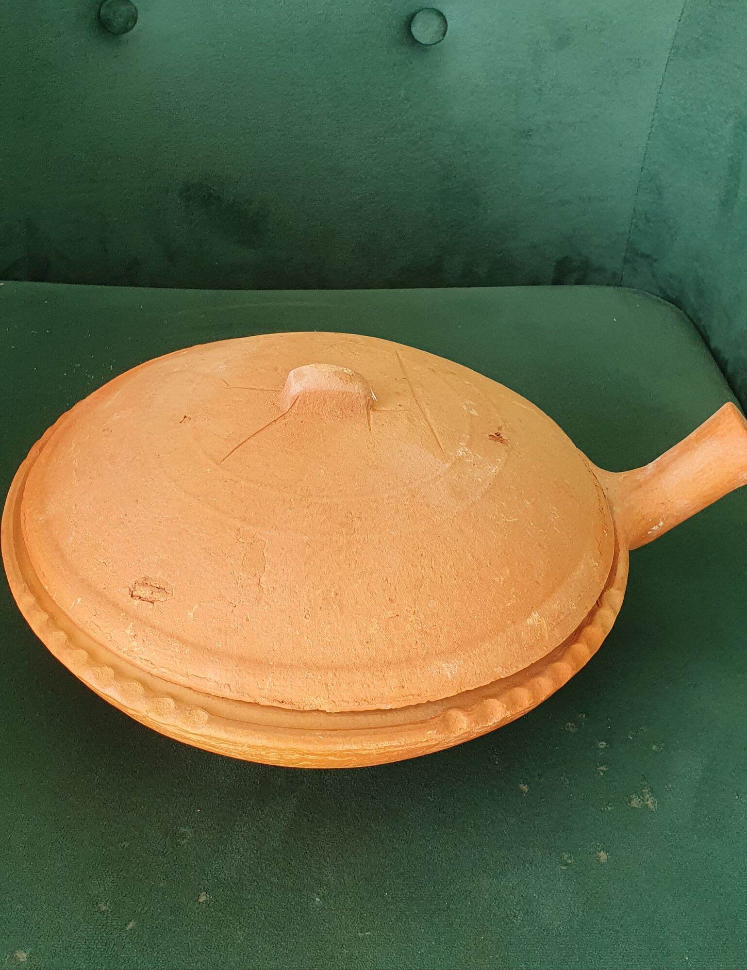 Chảo tay cầm thủ công đất Hòn 22cm