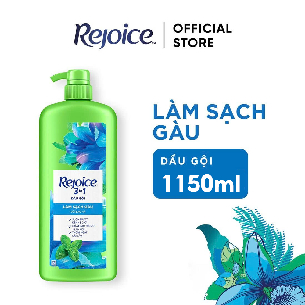 Combo 2 Dầu Gội REJOICE Siêu Mềm Mượt Sạch Gàu/ Siêu Mềm Mượt Chai 1150ML
