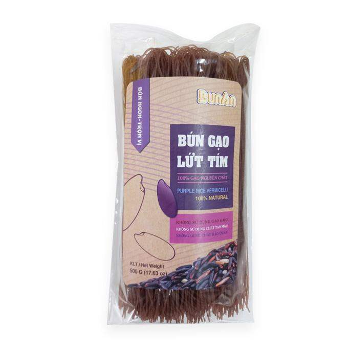 [Date Mới]. Bún gạo tươi lứt tím Bún An 500g (1 Gói)
