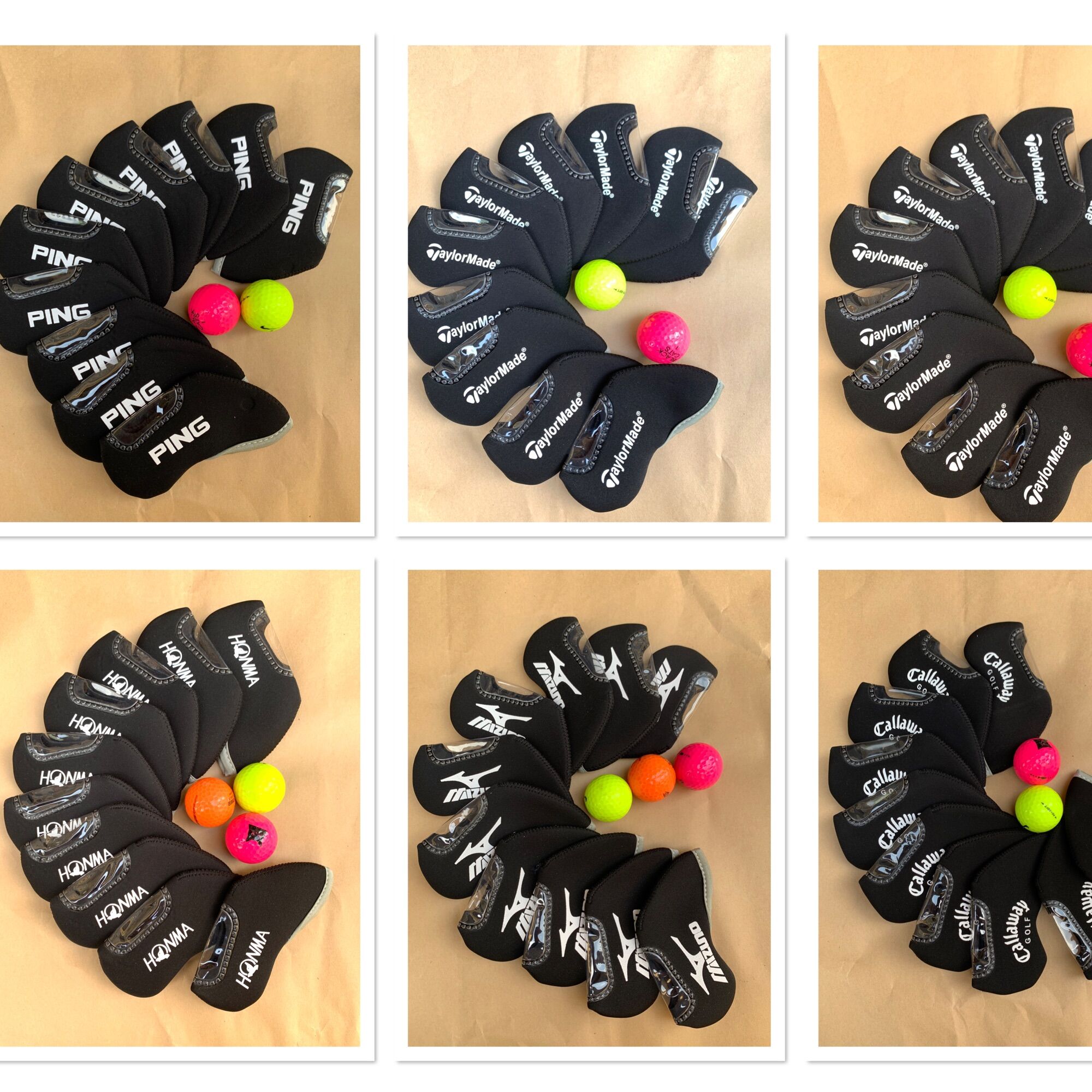 Bộ cover gậy sắt 10 miếng - bao che đầu gậy sắt