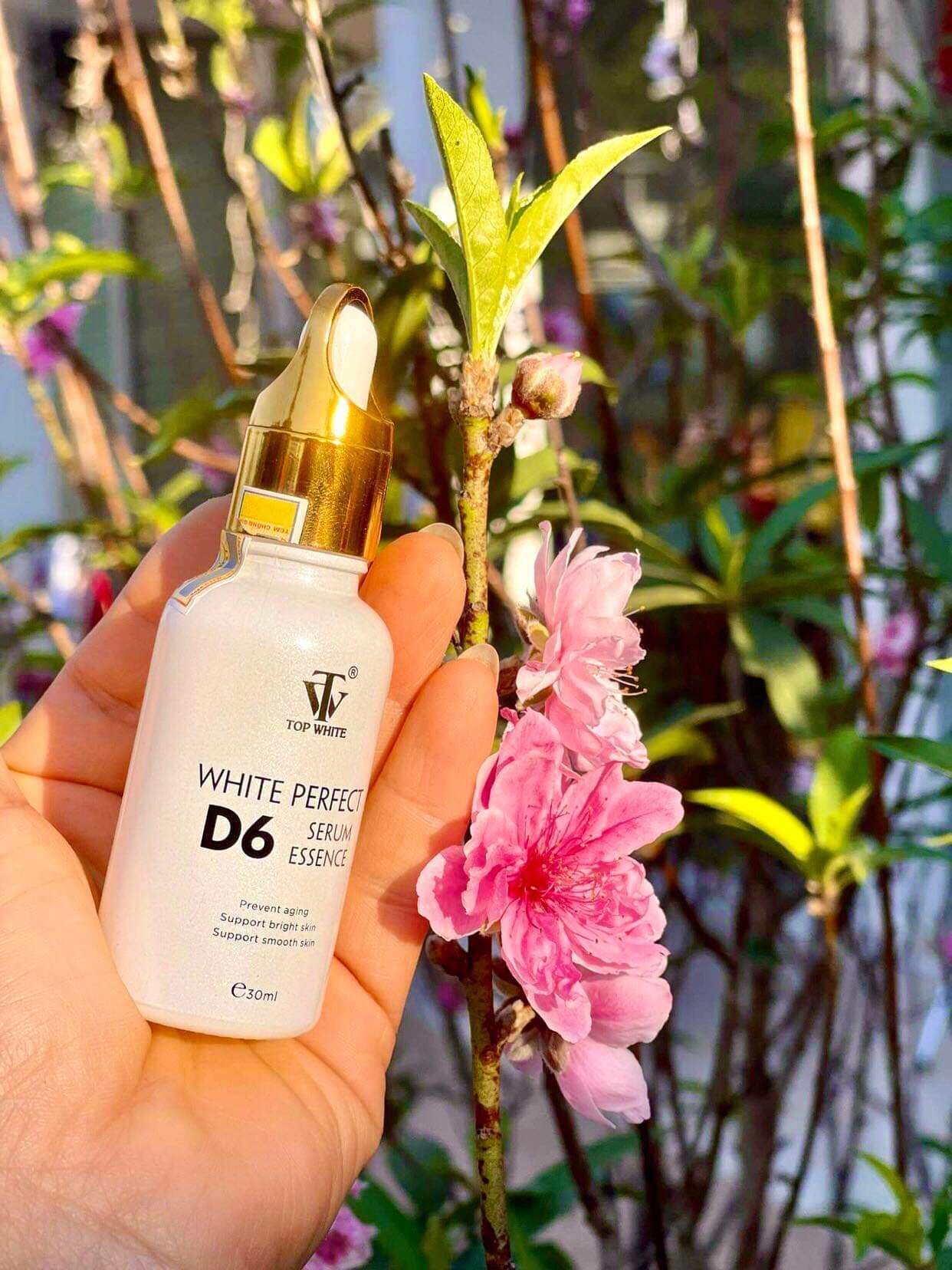 Top White D6 New chai trắng