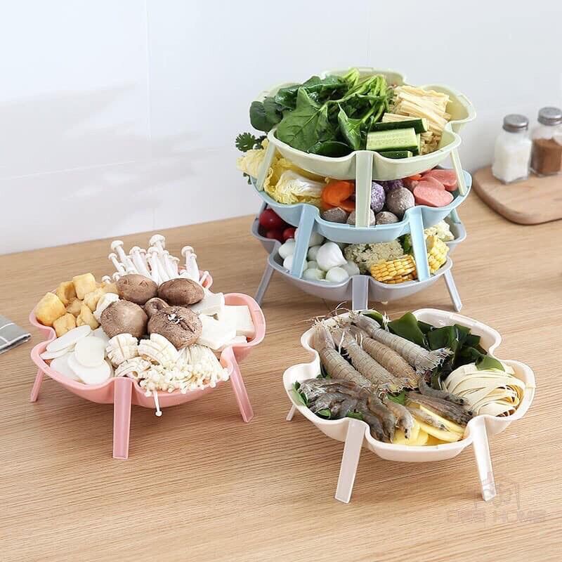 Đĩa mứt khay hoa quả 3 chân việt nhật