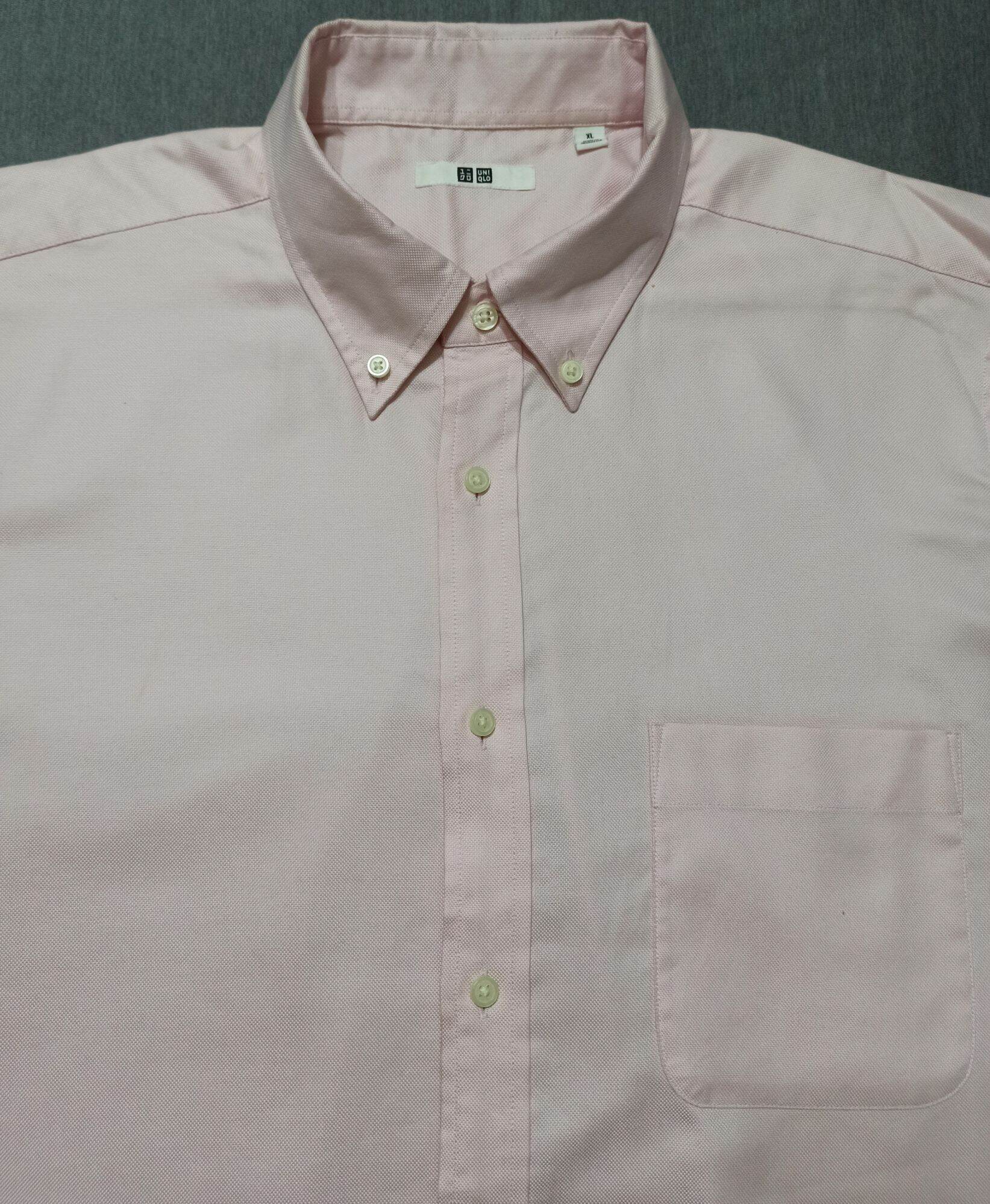 UNIQLO Olive Green Button Down Long Sleeve Shirt Size L Mens Fashion  Tops  Sets Formal Shirts on Carousell