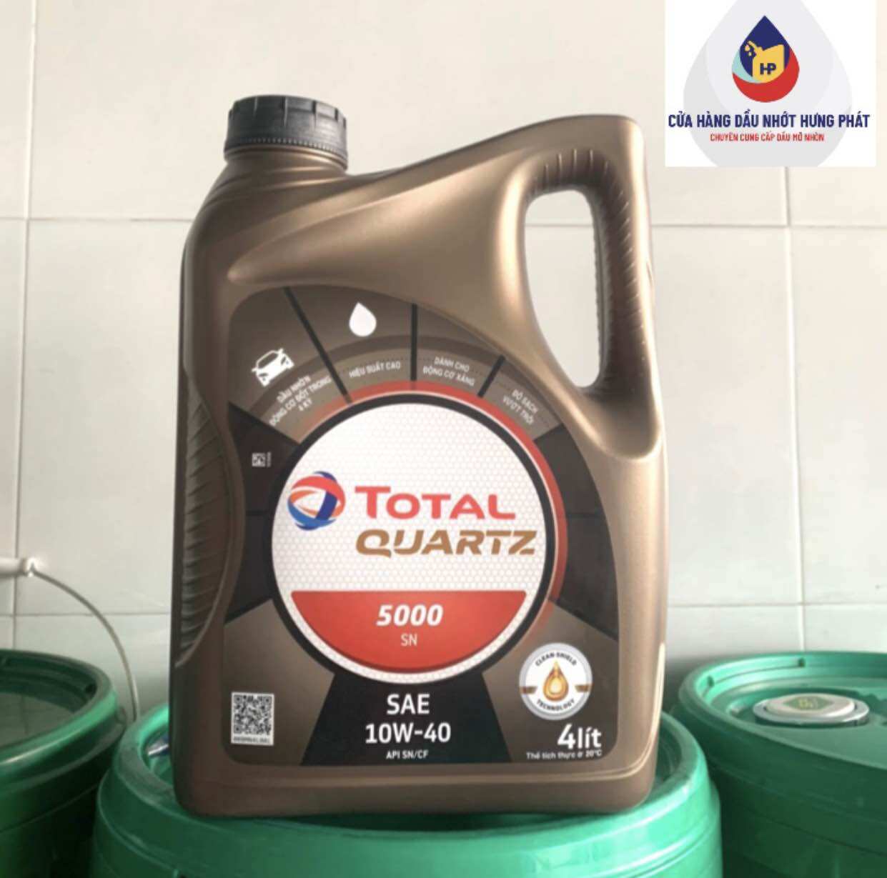 Dầu nhớt total quartz 5000 10w40 sn/cf 4l