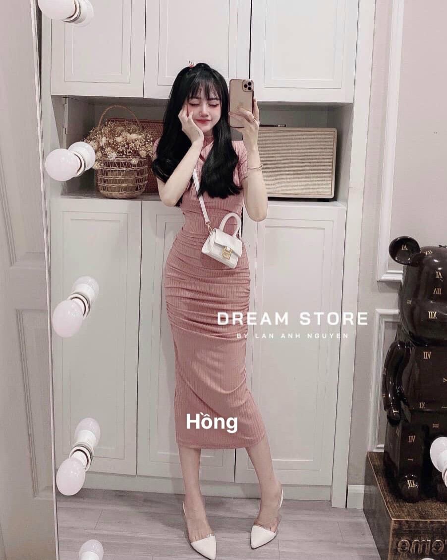 Đầm nữ# đầm kiểu nữ# đầm body kiểu cổ lọ, tay ngắn# đầm form dài# đầm ôm tôn dáng siêu xinh# form từ 38kg đến dưới 50kg