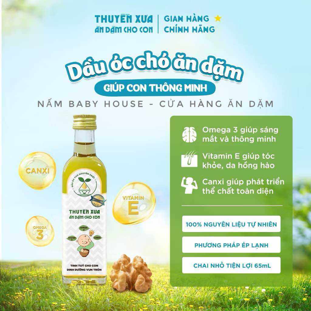 Dầu óc chó nguyên chất Thuyền Xưa cho bé ăn dặm 65ml