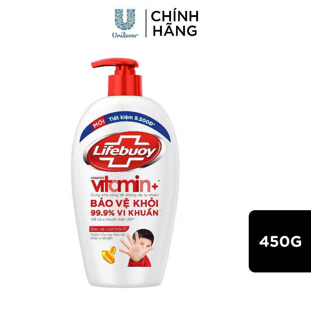Nước rửa tay Lifebuoy 450g (444ml) -1 chai
