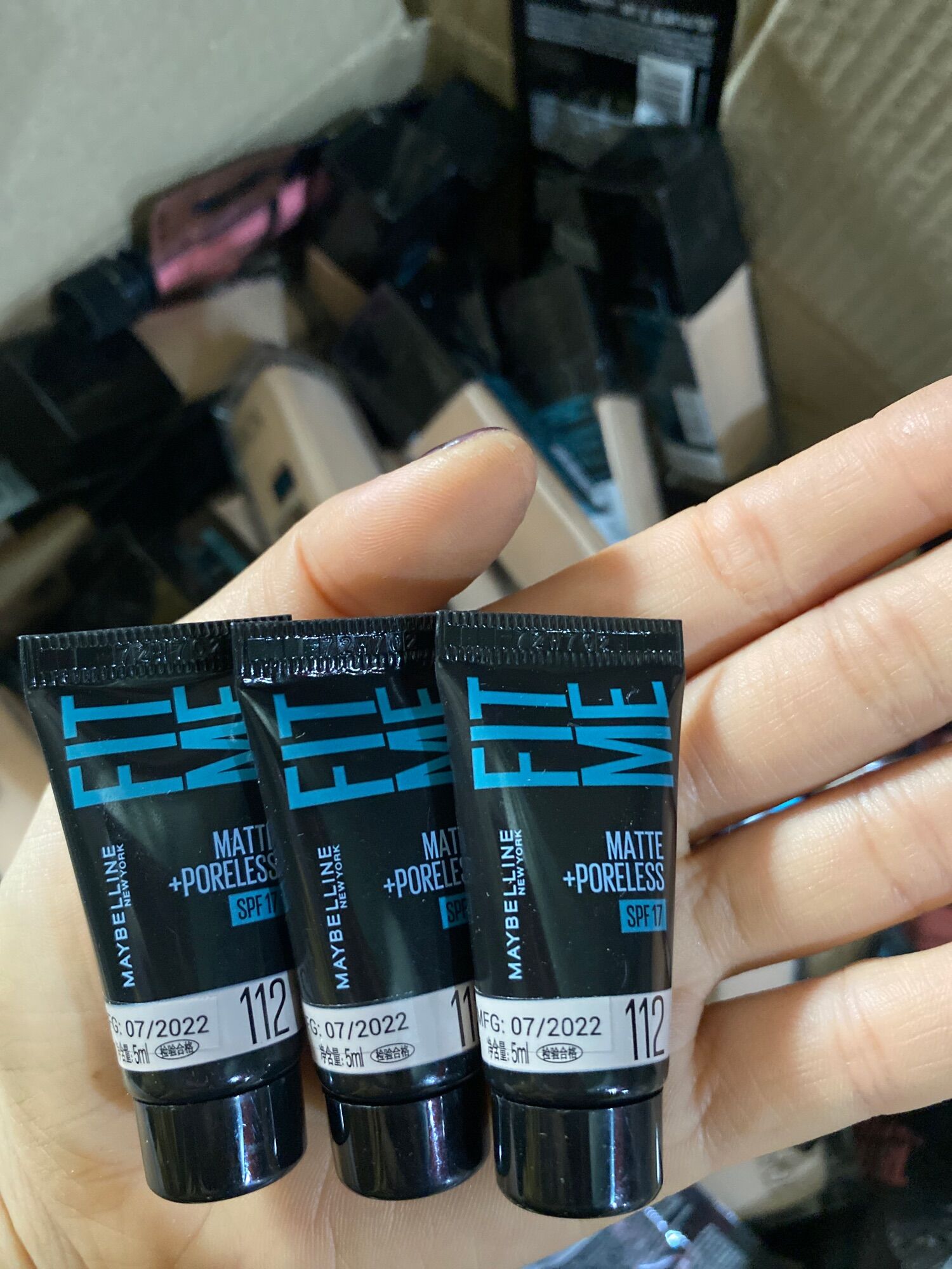 Combo 3 tuýp kem nền/lót/chống nắng/mascara 3*5ml