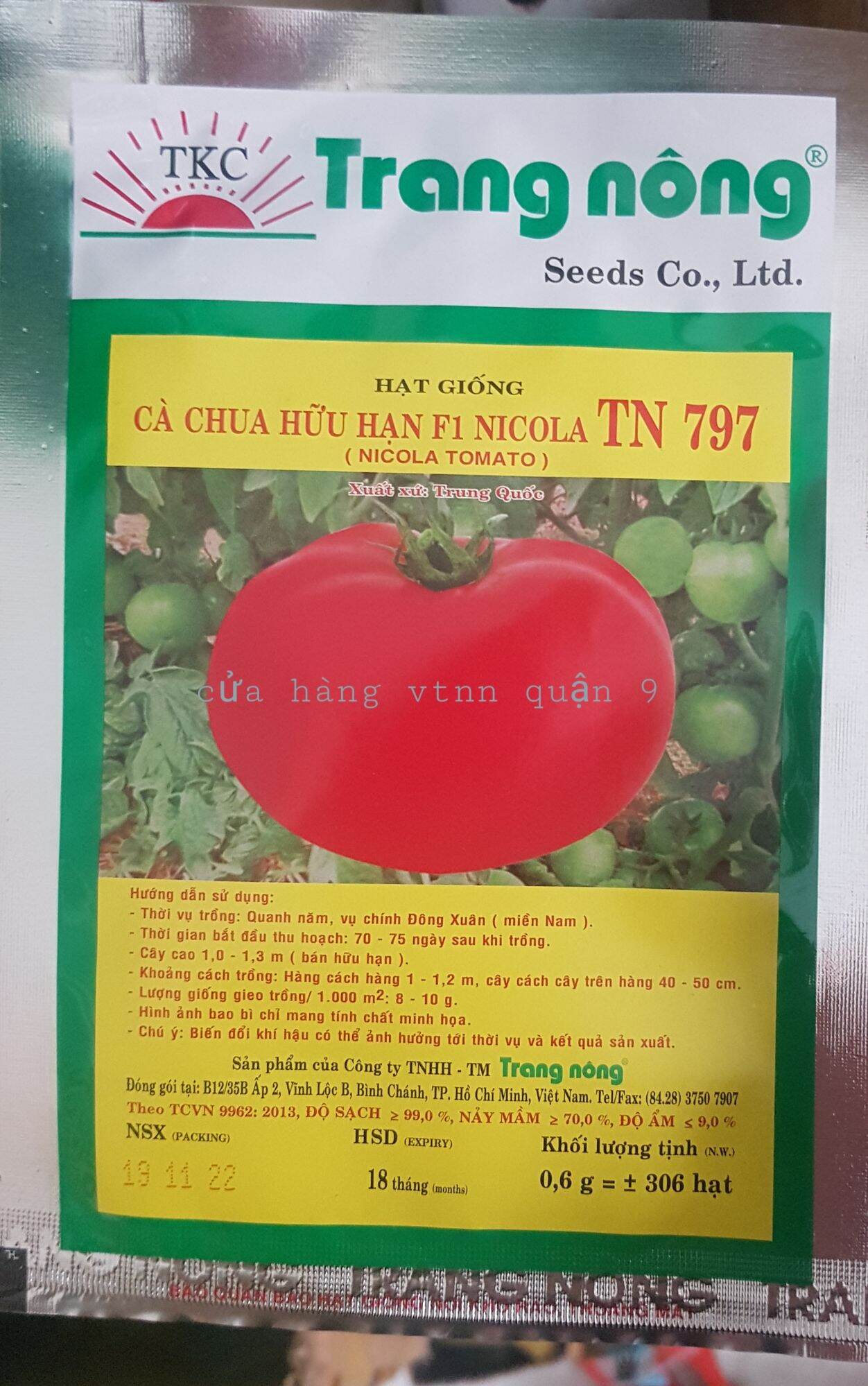 hạt giống cà chua TN (300hạt)
