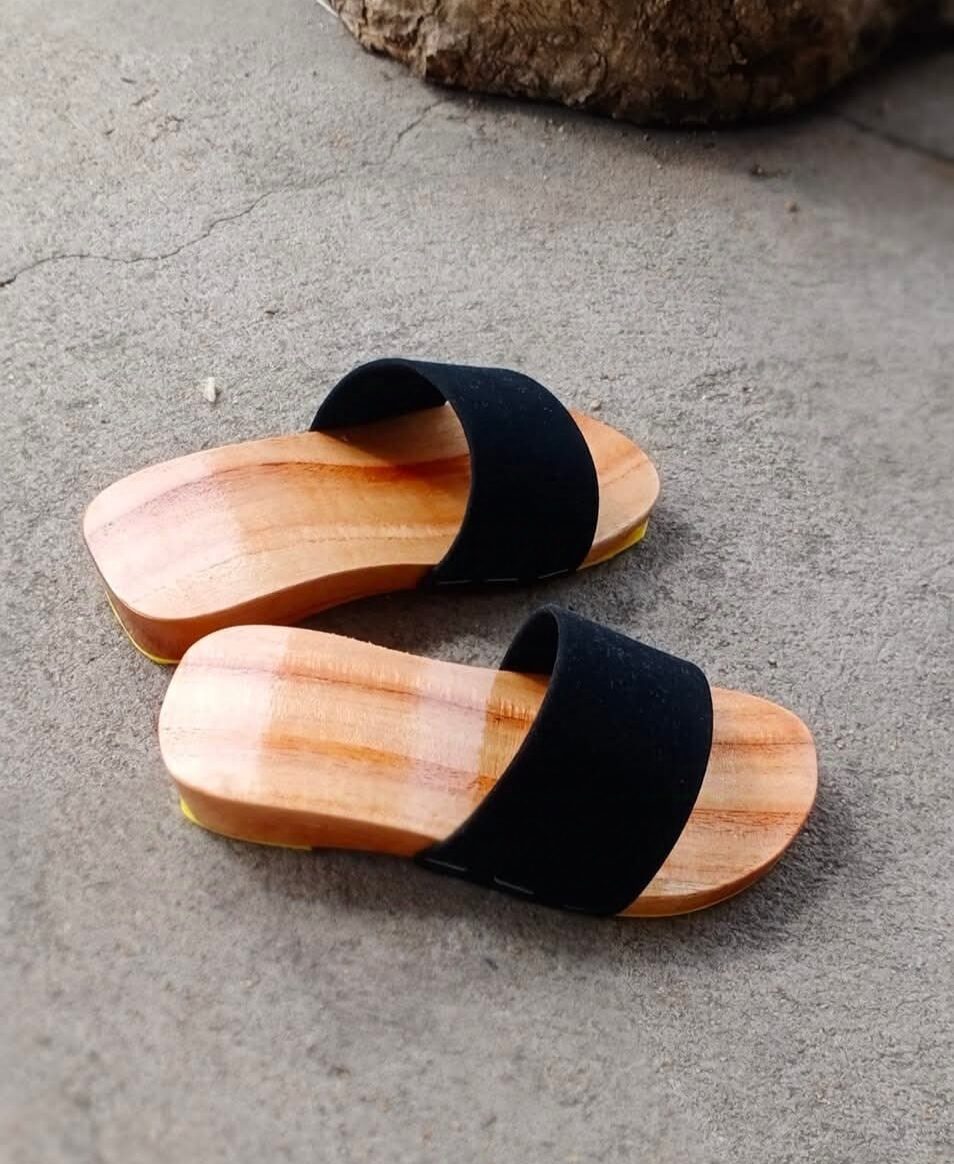 (1-9 tuổi) Guốc mộc cho bé, guốc gỗ cho bé trai bé gái