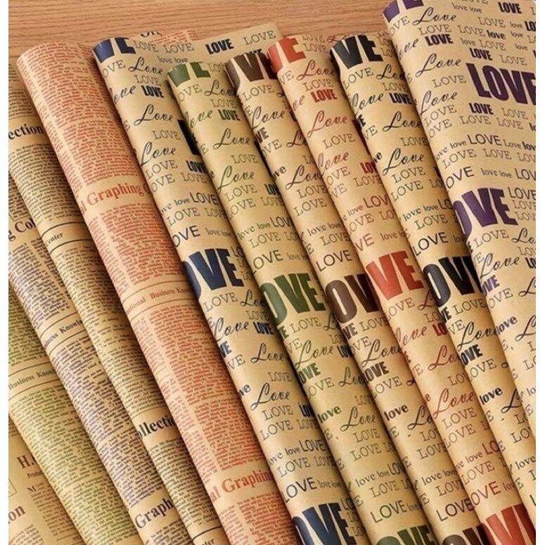 Set 10 tờ giấy báo gói hoa, gói quà