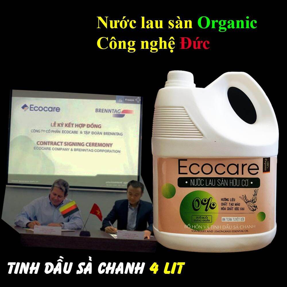 [HCM]Ecocare -Nước lau sàn hữu cơ 4 lít tinh dầu SẢ CHANH 100% organic công nghệ Đức hương thơm tự nhiên tốt cho sức khỏe