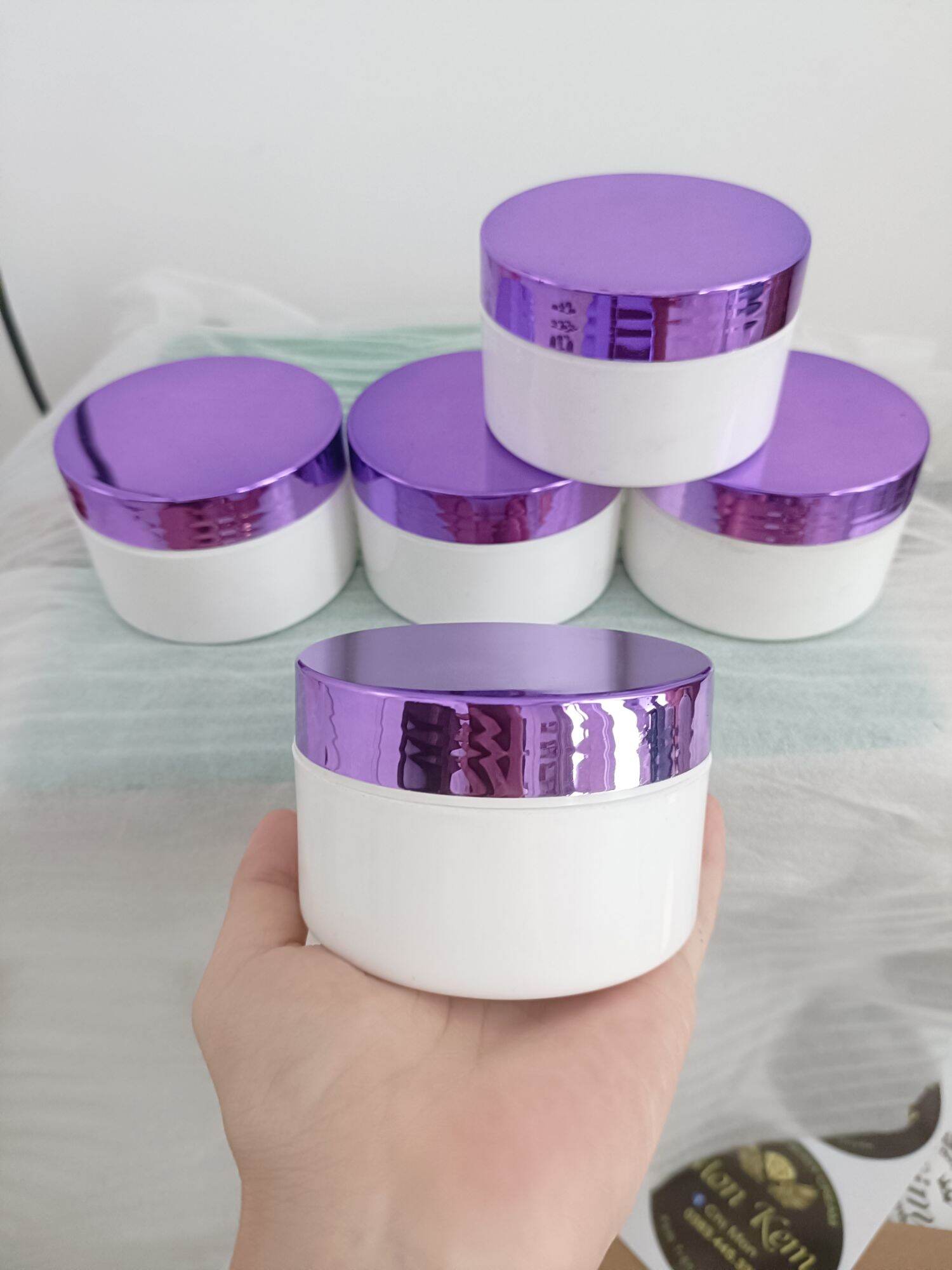 (Combo 10) hủ đựng kem body 150g xi tím