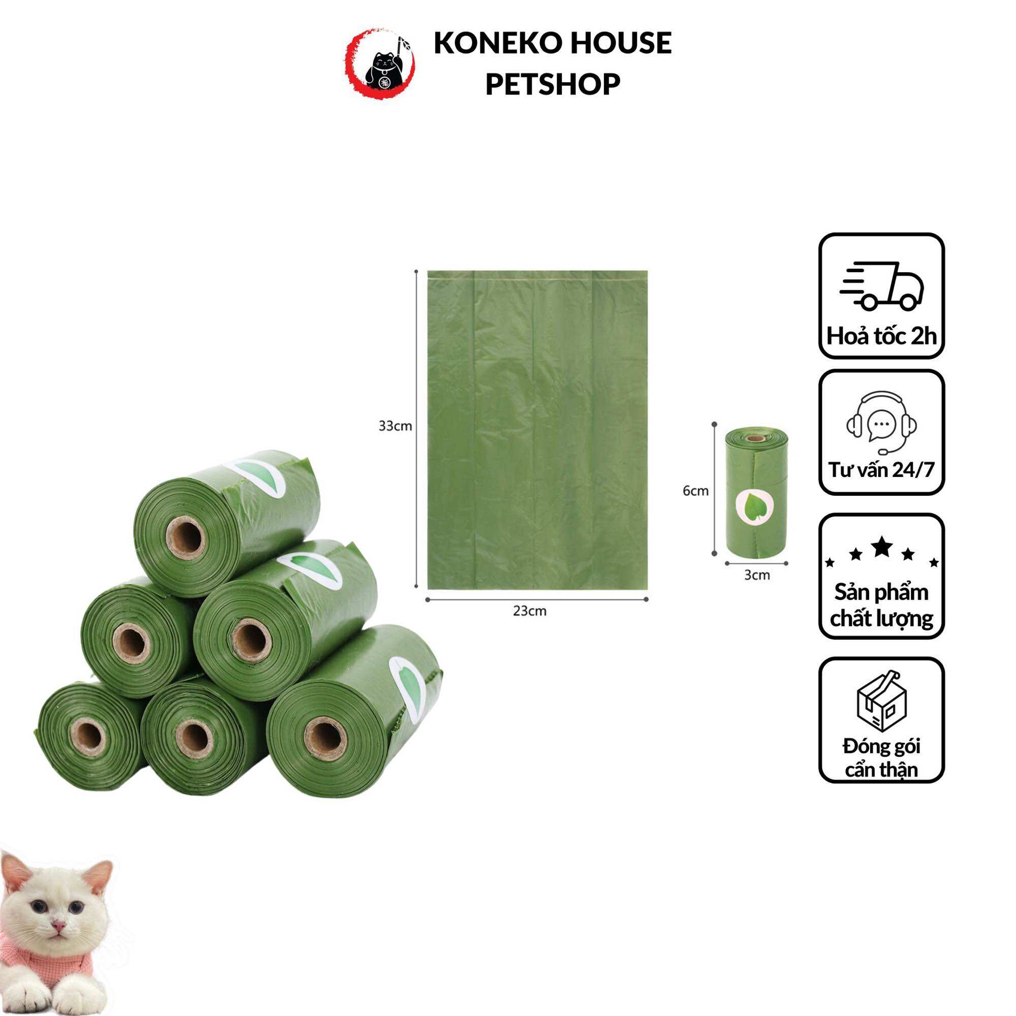 Dụng cụ vệ sinh - Túi dọn vệ sinh cho chó mèo tự phân huỷ