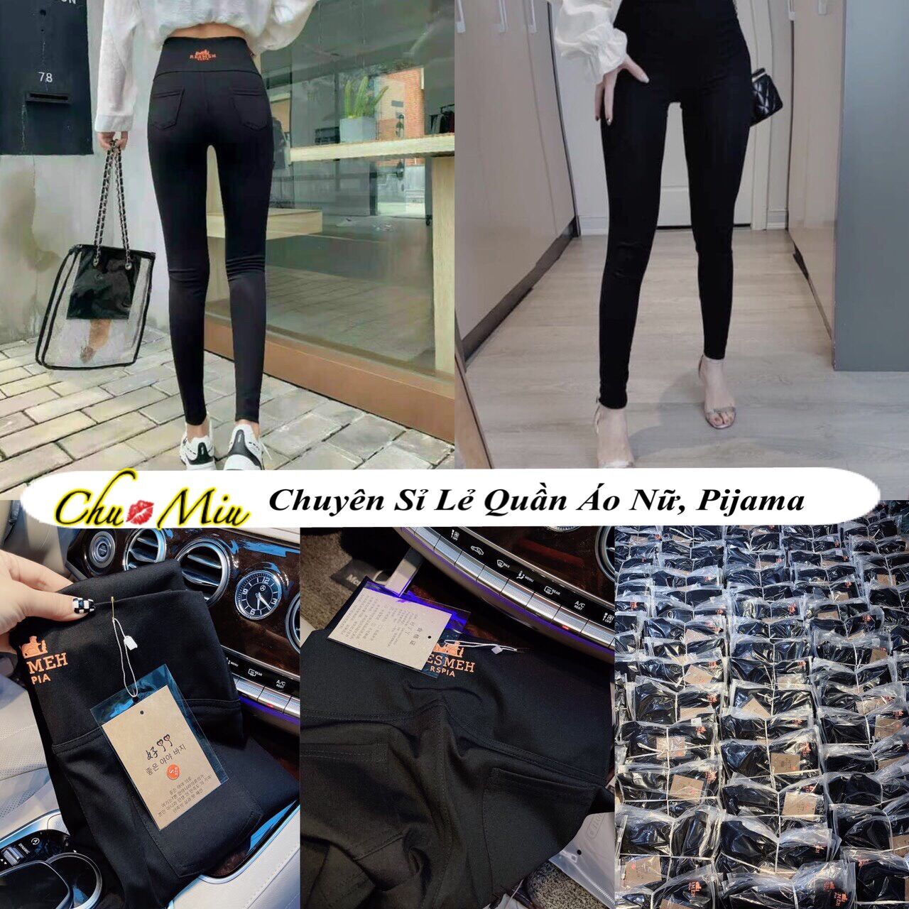 Quần legging nữ HƠ MÉT cạp cao, hàng nhập loại 1, kèm hộp cực sịn sò