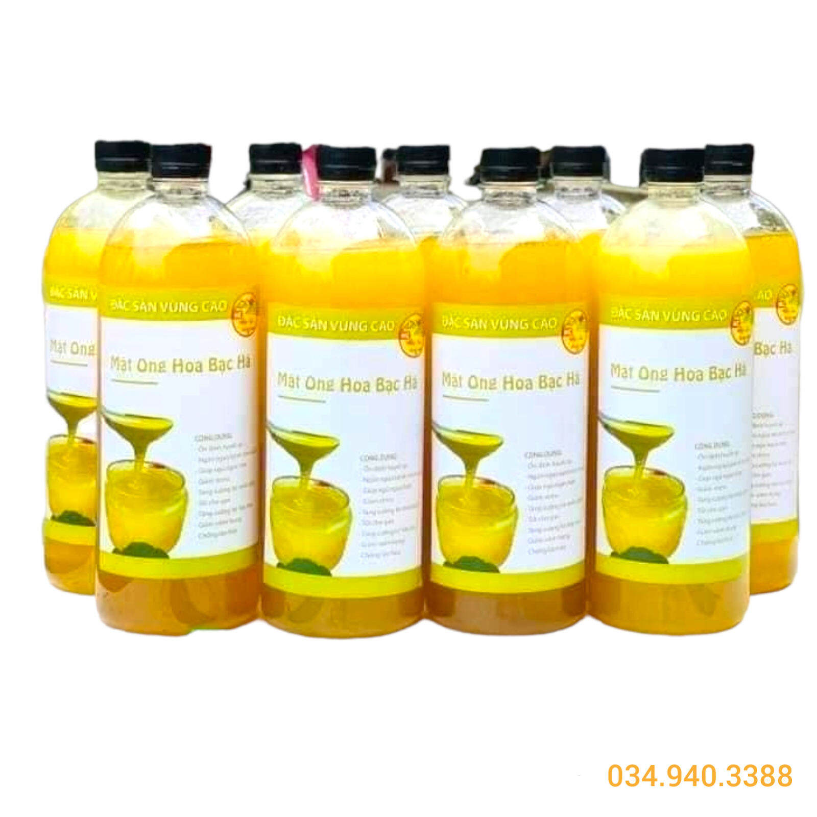 Mật ong bạc hà 1Lít nguyên chất cao nguyên Hà Giang