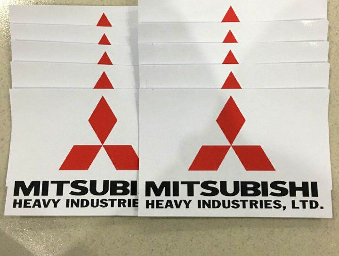 tem đuôi thương hiệu Mitsubishi vuông
