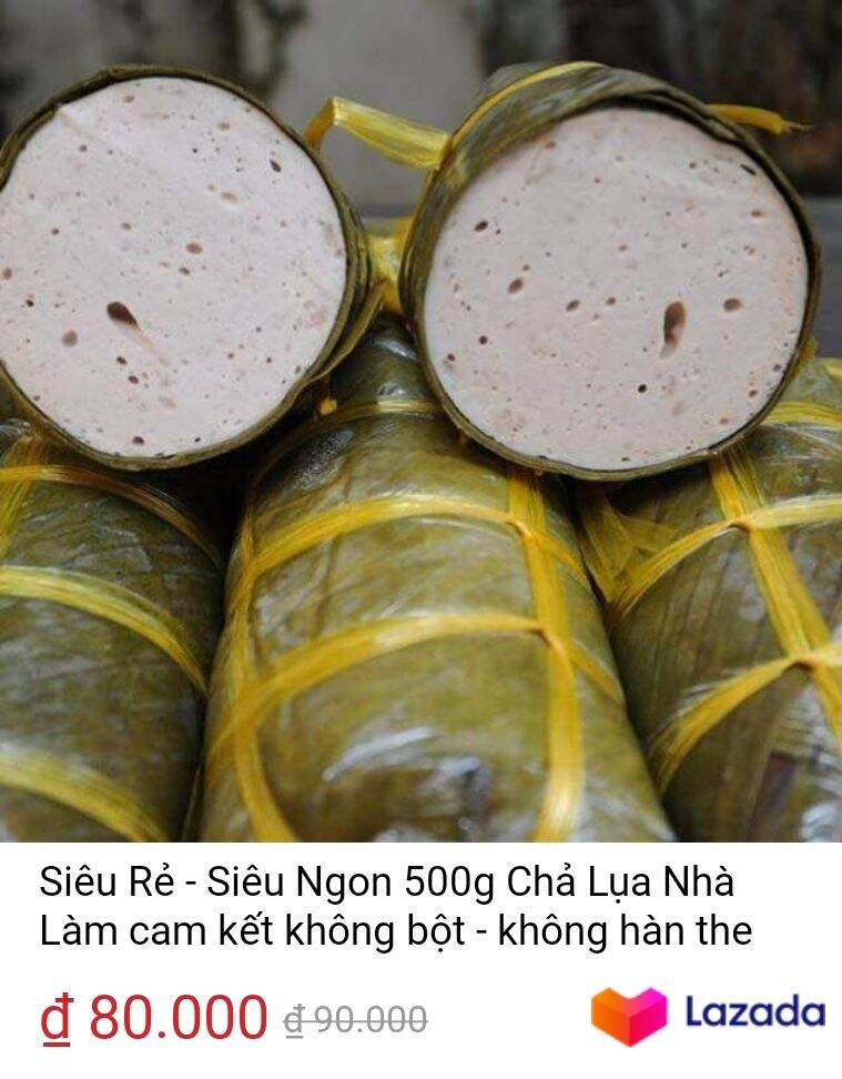 500gram Chả Heo thơm ngon đặc sản Xứ Huế, không bột hàn the)
