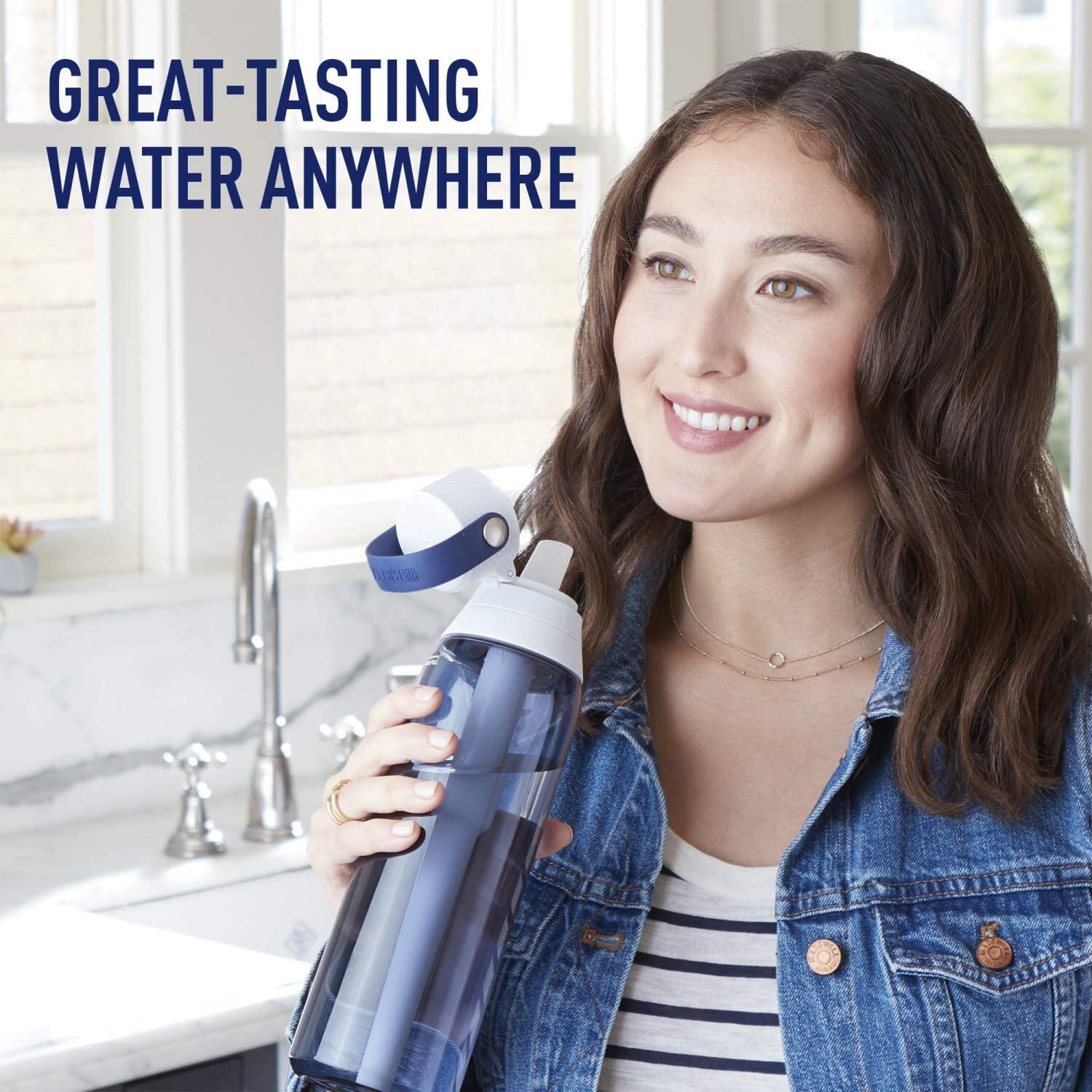 Brita Plastic Water Filter Bottle, 26 Ounce