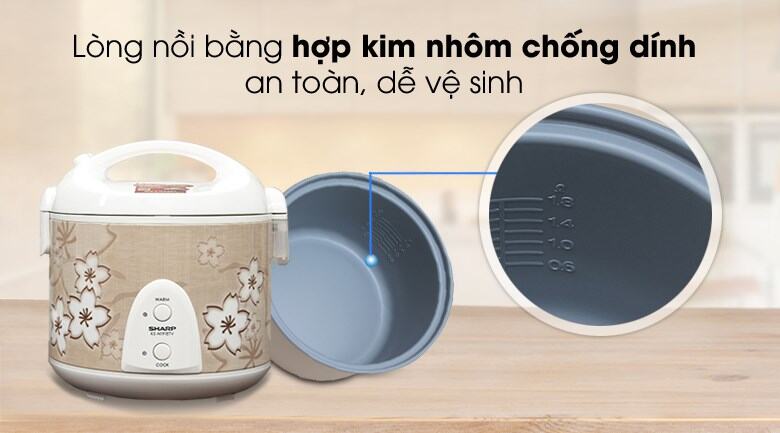Nồi cơm điện Sharp 1.8 lít KS-N191ETV ( còn mới 95% )