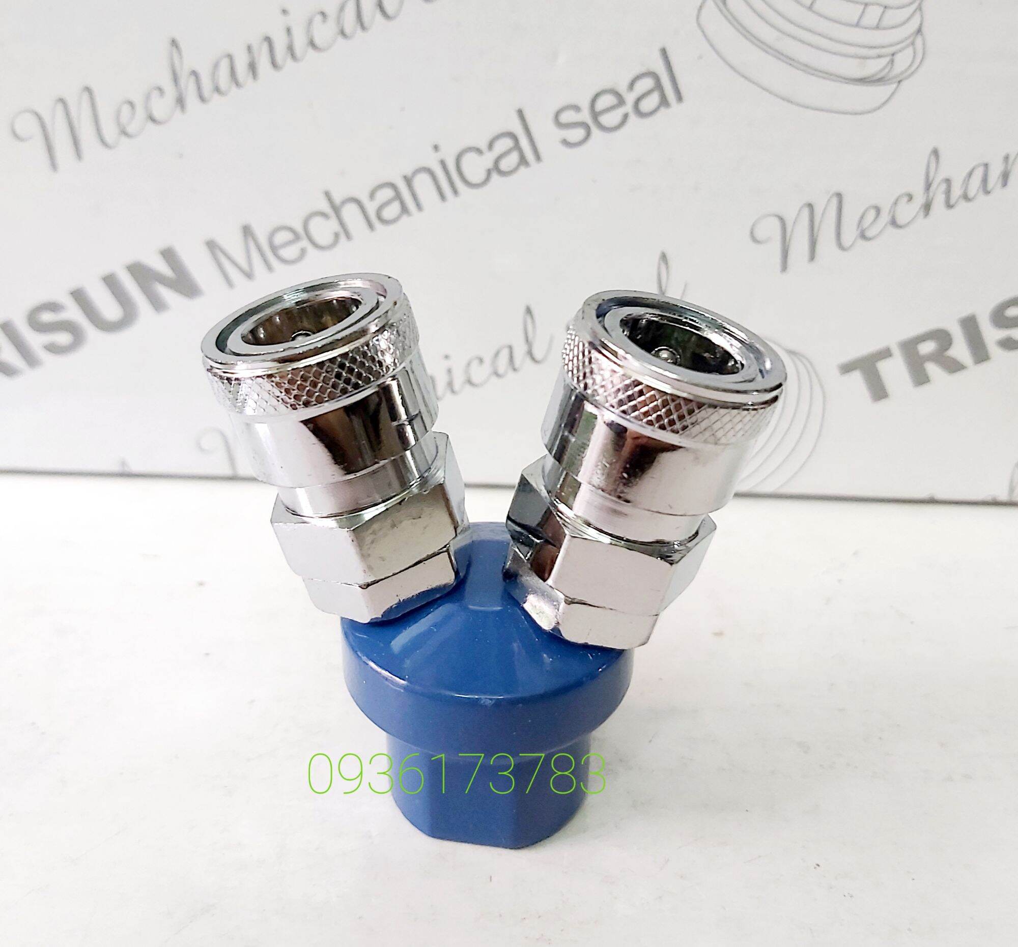 Chạc 2 đầu chia hơi máy nén khí