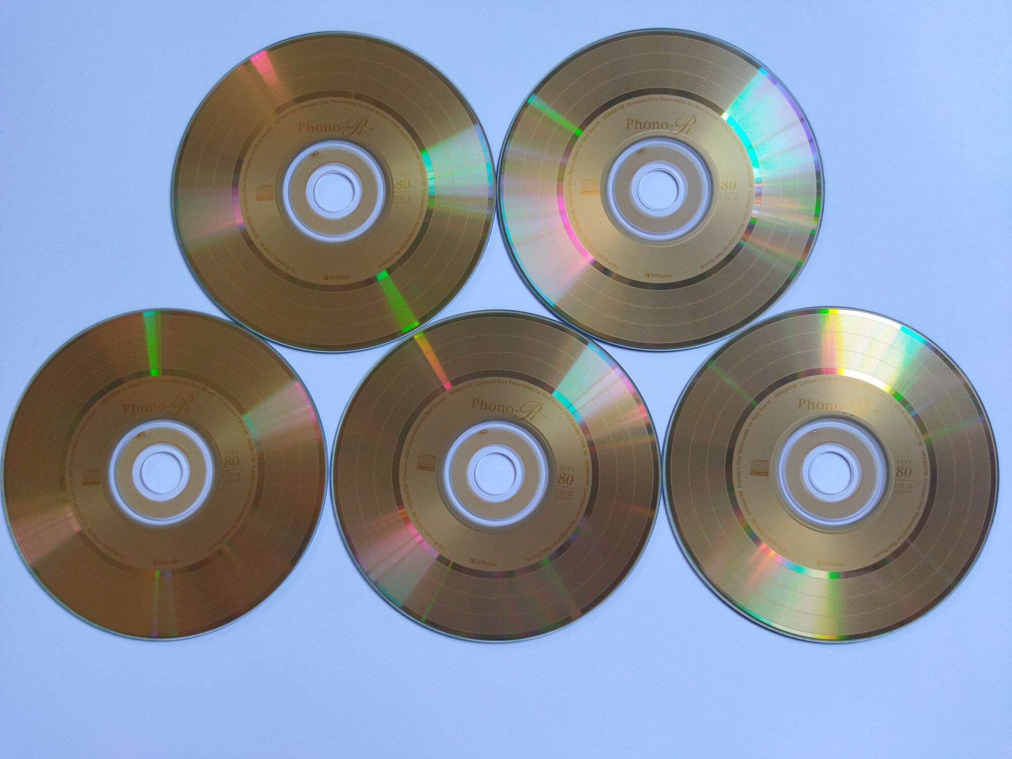Block 10 đĩa cd trắng phono phôi vàng không hộp