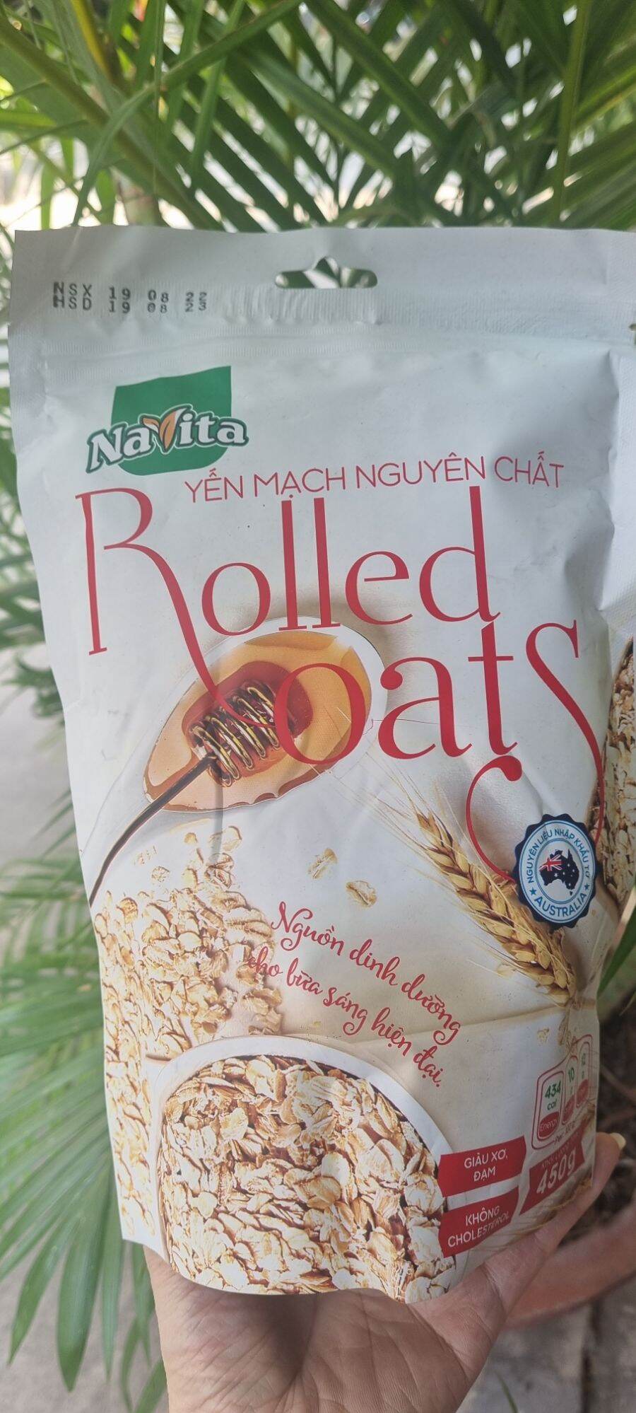 Yến mạch nguyên chất Rolled oats navita 450g , giảm cân , đẹp da