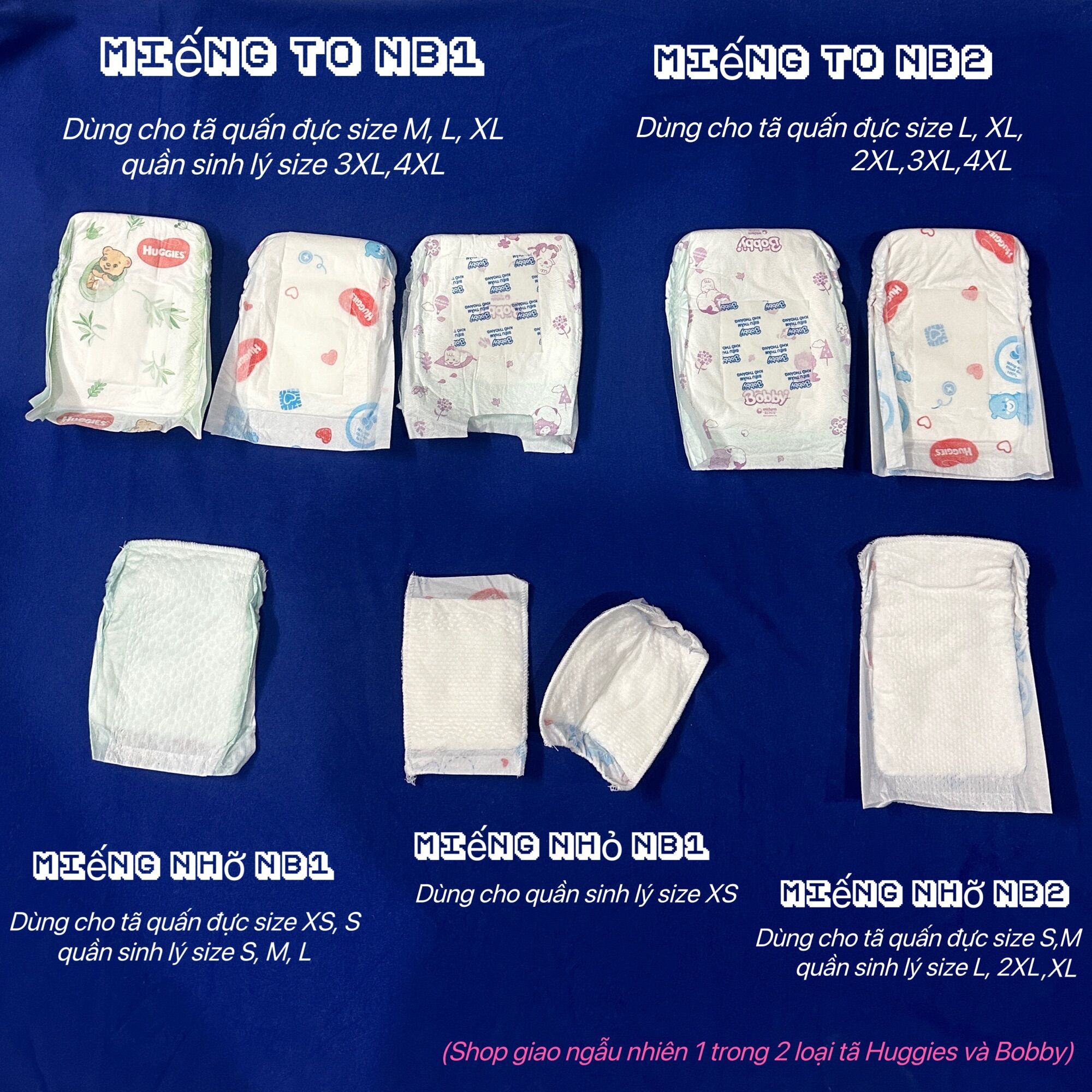 Miếng lót dán sơ sinh cho thú cưng mặc kèm tã,quần