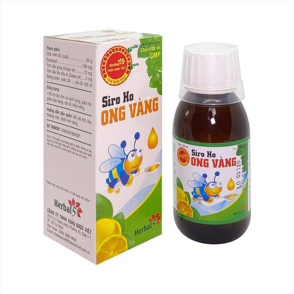 Siro ho ong vàng chai 100ml giá tốt