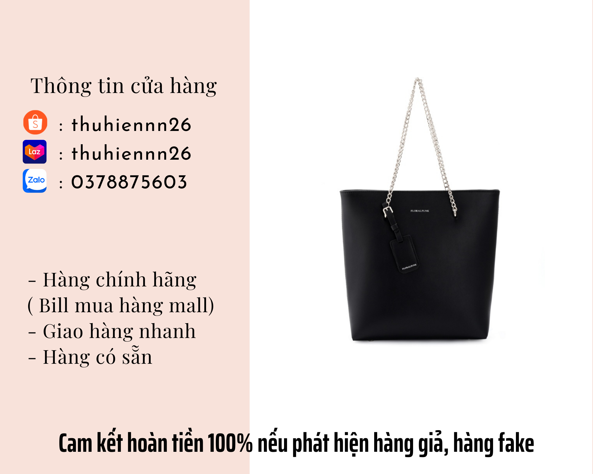 Túi xách Floralpunk Luce Tote Bag - Size Small