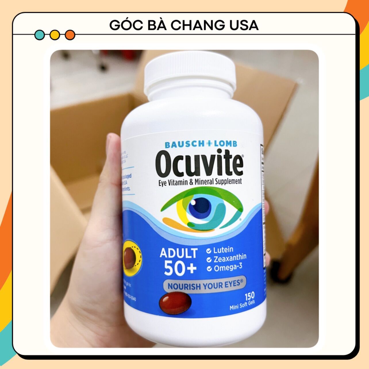Viên uống bổ mắt ocuvite adult 50 + bausch & lomb 150 viên mỹ