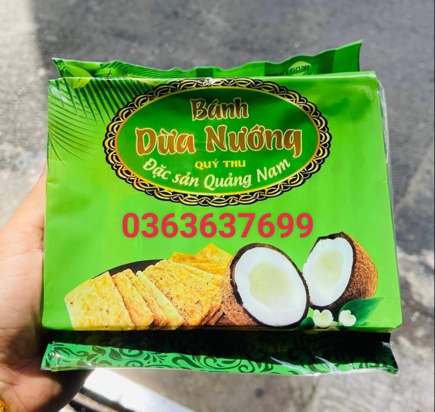 Bánh Dừa Nướng Cao Cấp Chính Gốc Quảng Nam - Ngon - Giòn - An Toàn 1 bịch 10 gói sỉ liên hệ