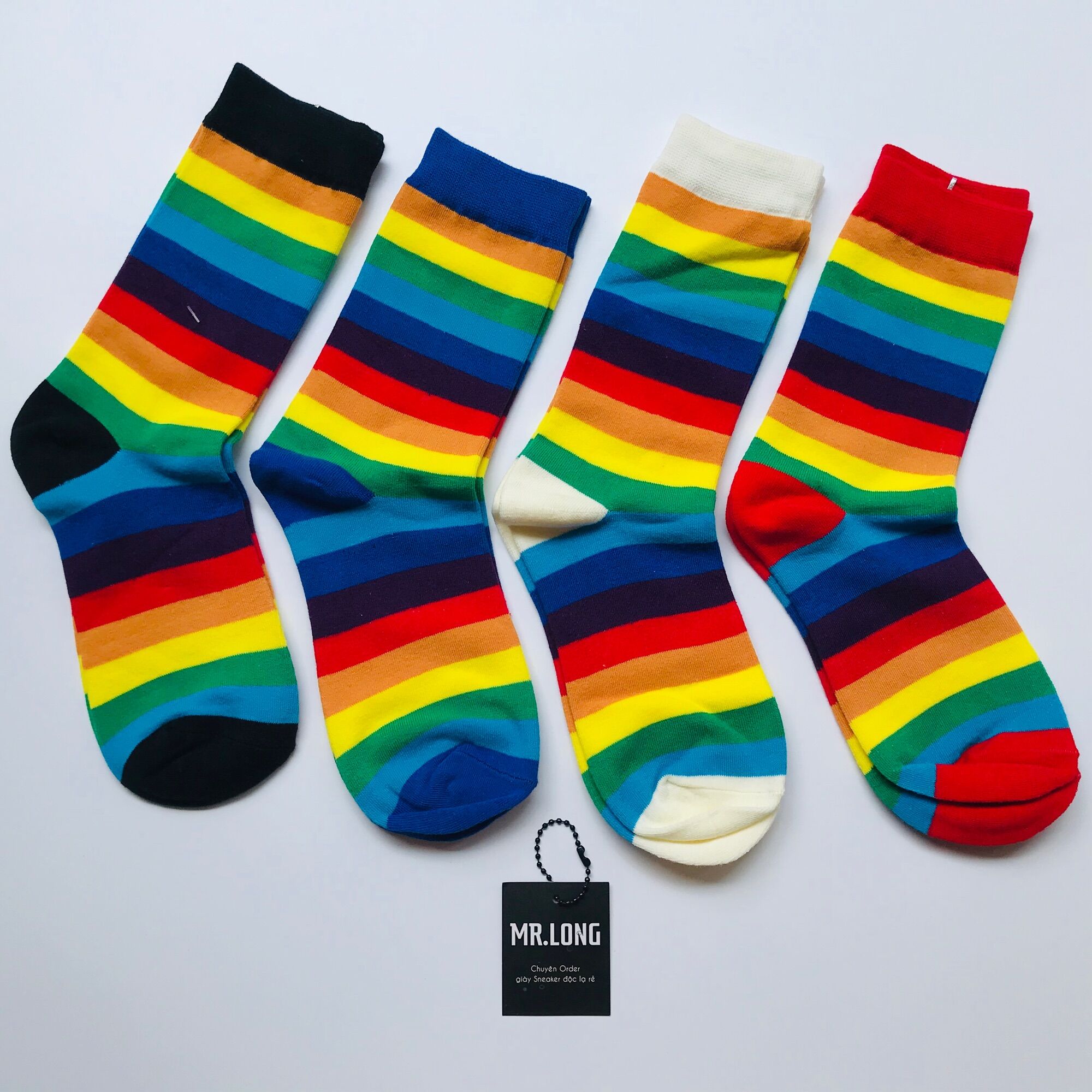 Tất vớ cầu vồng rainbow hàn quốc