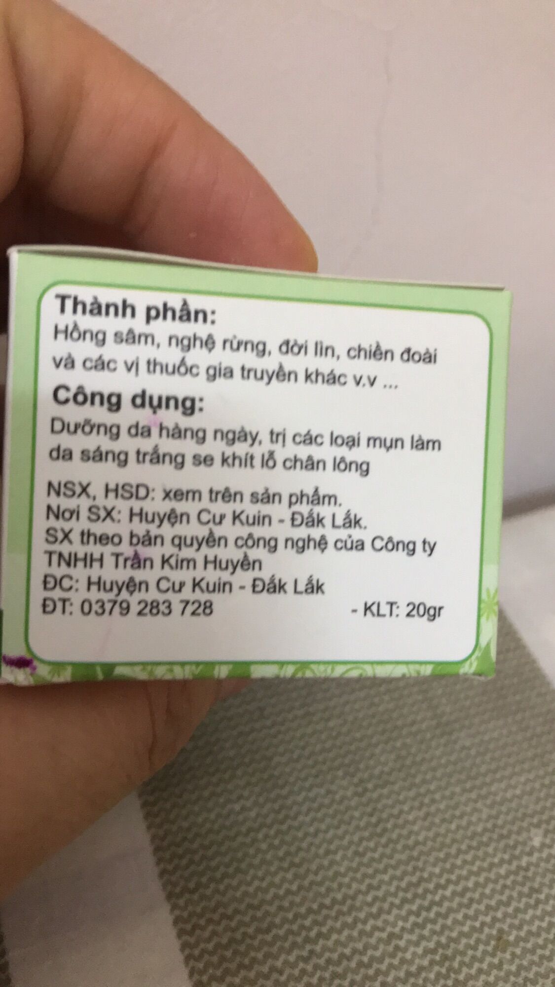 Mụn- Trần Kim Huyền( Lương y Lý Thị Bích Phượng)