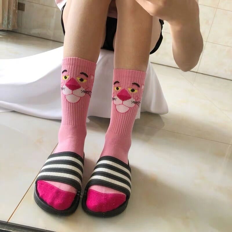 Tất (vớ) chú báo hồng happy cao bắp