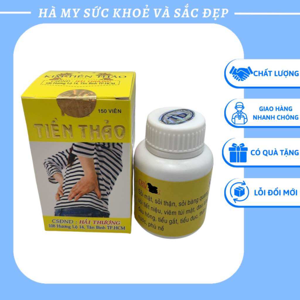 Combo 3 lọ kim tiền thảo hộp 150 viên hỗ trợ sỏi mật, sỏi thận, sỏi bàng quang, sỏi tiết niệu