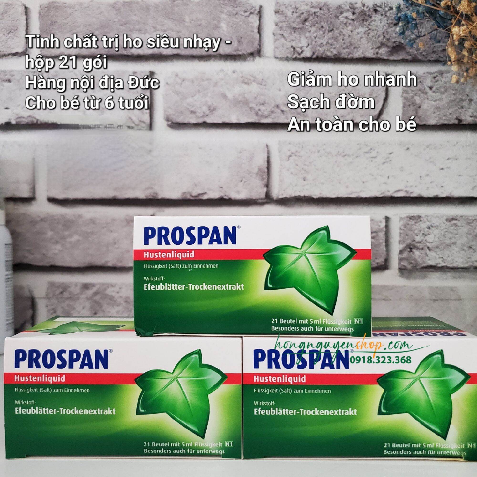 Siro ho , tinh chất ho Prospan Đức mẫu mới nhất