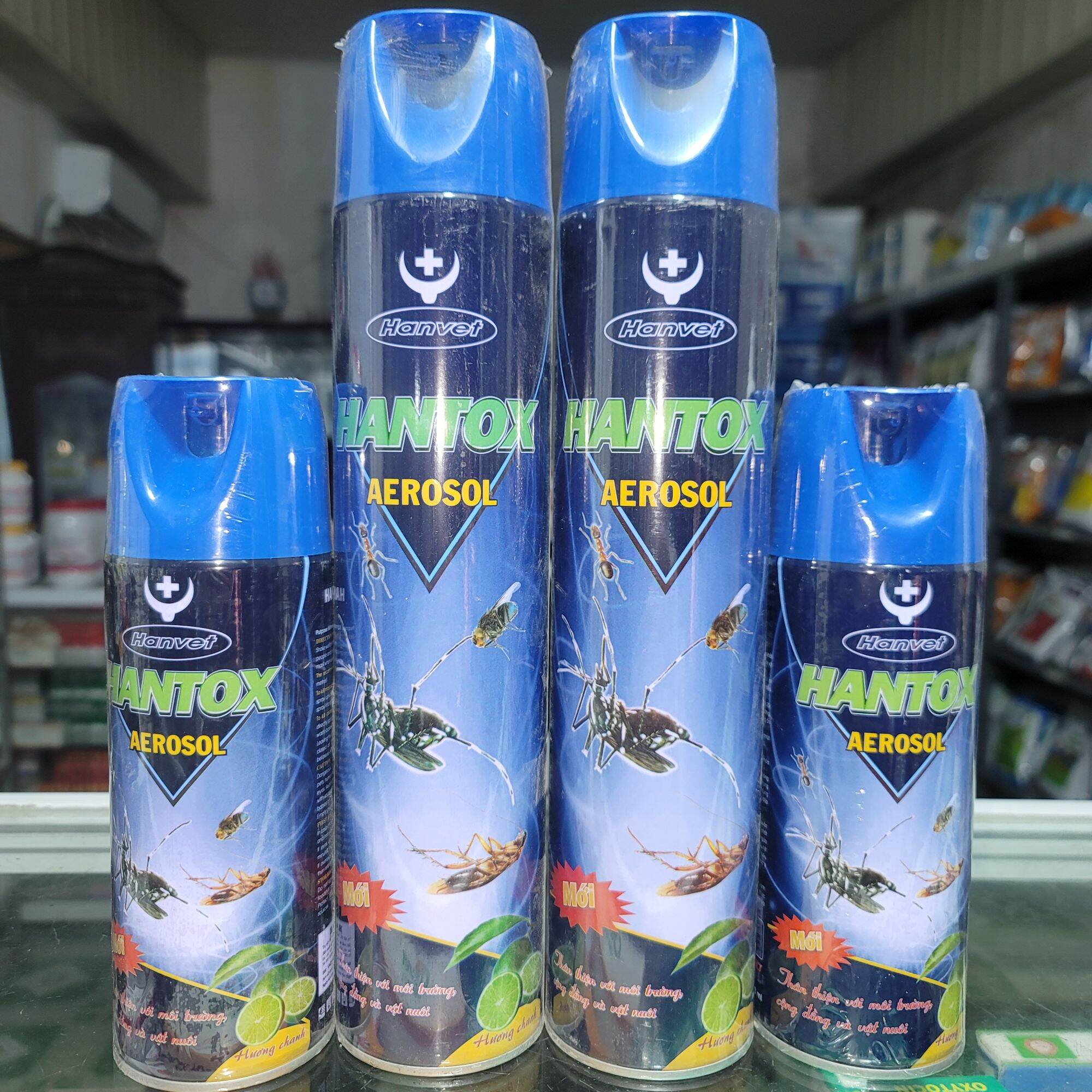 Bình xịt muỗi, ruồi, kiến, gián Hantox aerosol ( 400ml và 600ml)