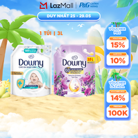 Nước Xả Vải DOWNY Hương Nước Hoa Cao Cấp Bung Toả Hạnh Phúc/ Oải Hương/ Dịu Nhẹ Kháng Khuẩn Túi 3L