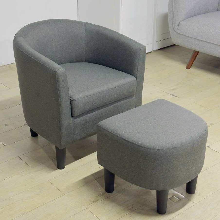 Ghế sofa đơn kèm ghế đôn nhỏ gọn - Sofa mini 1 người ngồi - Ghế đọc sách - Ghế nệm cà phê - Ghế Nail nhỏ gọn