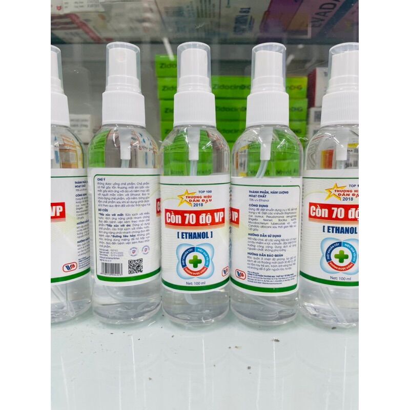 Cồn xịt 70 độ - chai 100ml
