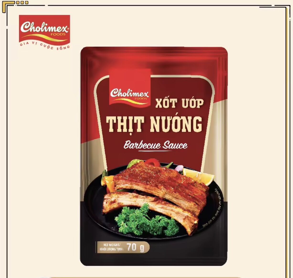 Gói xốt ướp thịt nướng Cholimex - gói 70g