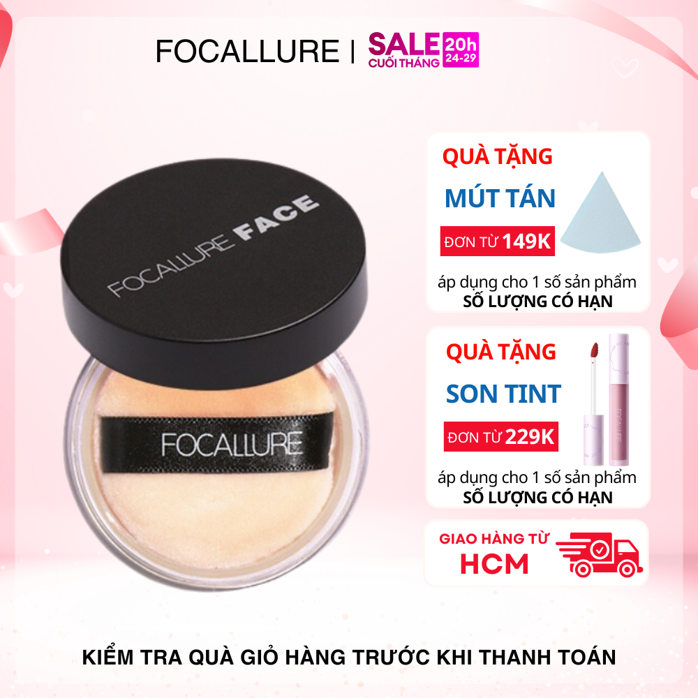 Focallure phấn phủ dạng bột kiềm dầu che phủ toàn diện 7g